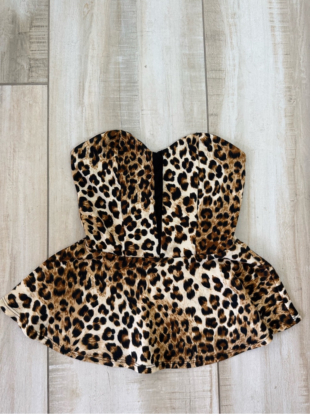 Charlotte Russe Cream and Brown Leopard Print Kids Bottoms